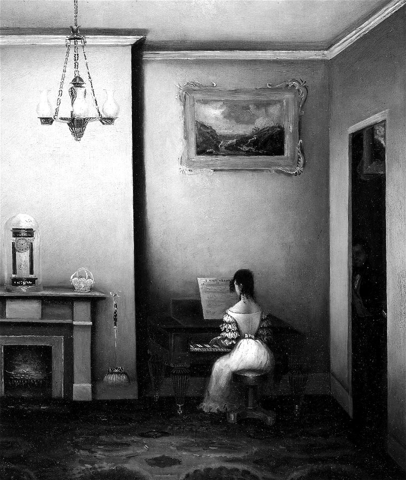 Amasa Hewins - Lady Playing the Piano - 1980.450 - Museum of Fine Arts