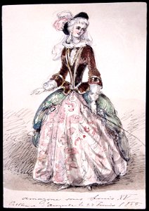 Amazone sous Louis XV. 1855. Augusta. Fritz von Dardel, 1855 - Nordiska Museet - NMA.0038388