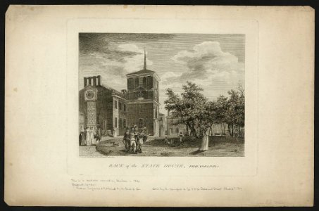 Back of the State House, Philadelphia - designed & published by W. Birch enamel painter, 1800. LCCN2010646072