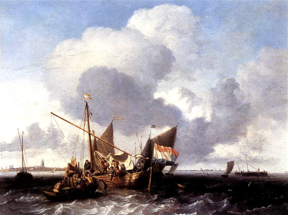 BACKHUYSEN Ludolf Ships On The Zuiderzee Before The Fort Of Naarden