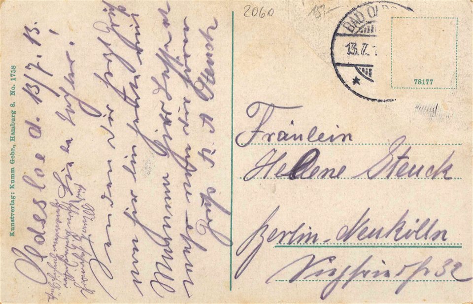 Bad Oldesloe, Schleswig-Holstein - Kurpark (back) (Zeno Ansichtskarten)