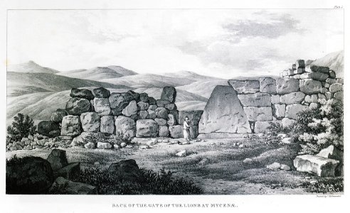 Back of the Gate of the Lions at Mycenae - Dodwell Edward - 1834