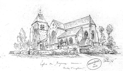 Bagneux église par gastebois eglise XIV XV christ XIII bmr 71 001