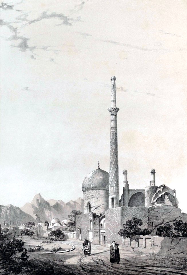 Baghooshkhane, Baba Sookhte, Mosque by Eugène Flandin