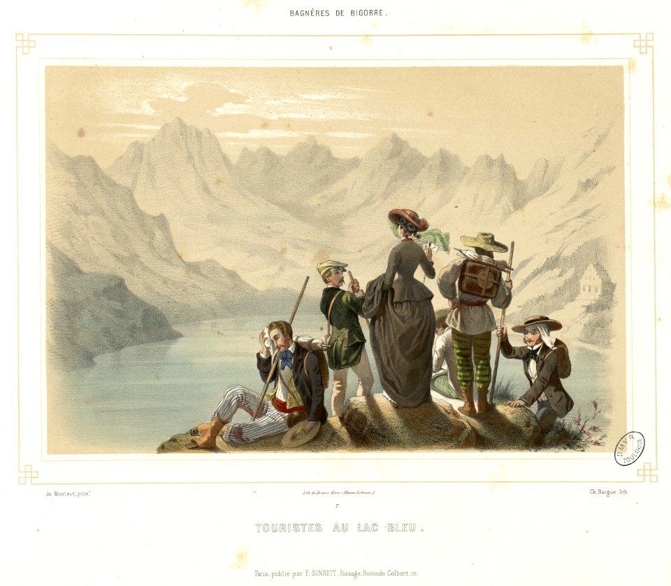 Bagnères de Bigorre - Touristes au Lac Bleu - Fonds Ancely - B315556101 A MONTAUT 009