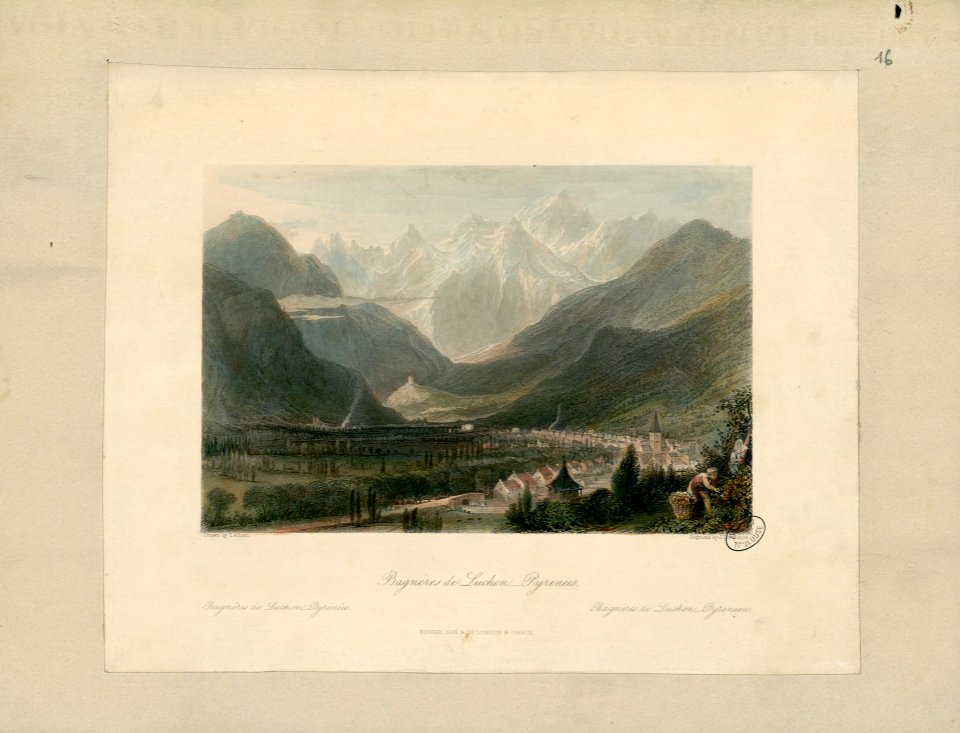 Bagnères de Luchon, Pyrénées = Bagnères de Luchon, Pyreneen - Fonds Ancely - B315556101 A ALLOM 2 016
