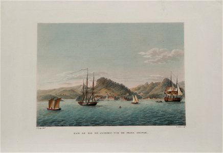 Baie de Rio de Janeiro - Vue de Praia Grande, da Coleção Brasiliana Iconográfica