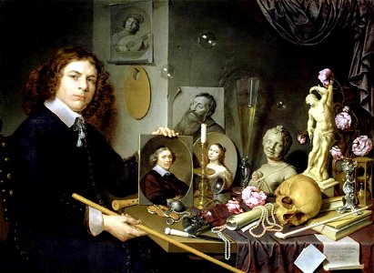 Bailly, David – Self-portrait With Vanitas Symbols – 1651
