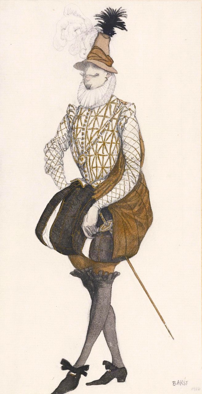 Léon Bakst - Costume Design for for Prince Espagnol (1916)