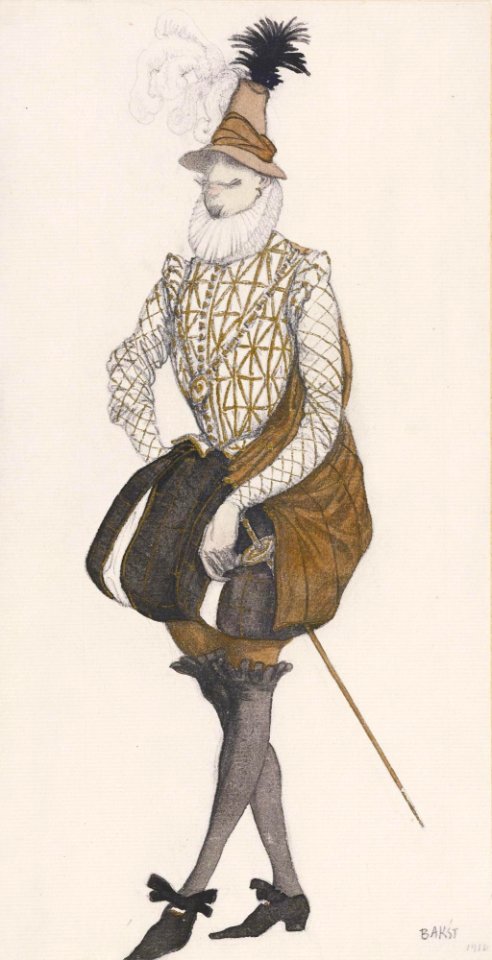 Léon Bakst - Costume Design for for Prince Espagnol (1916)