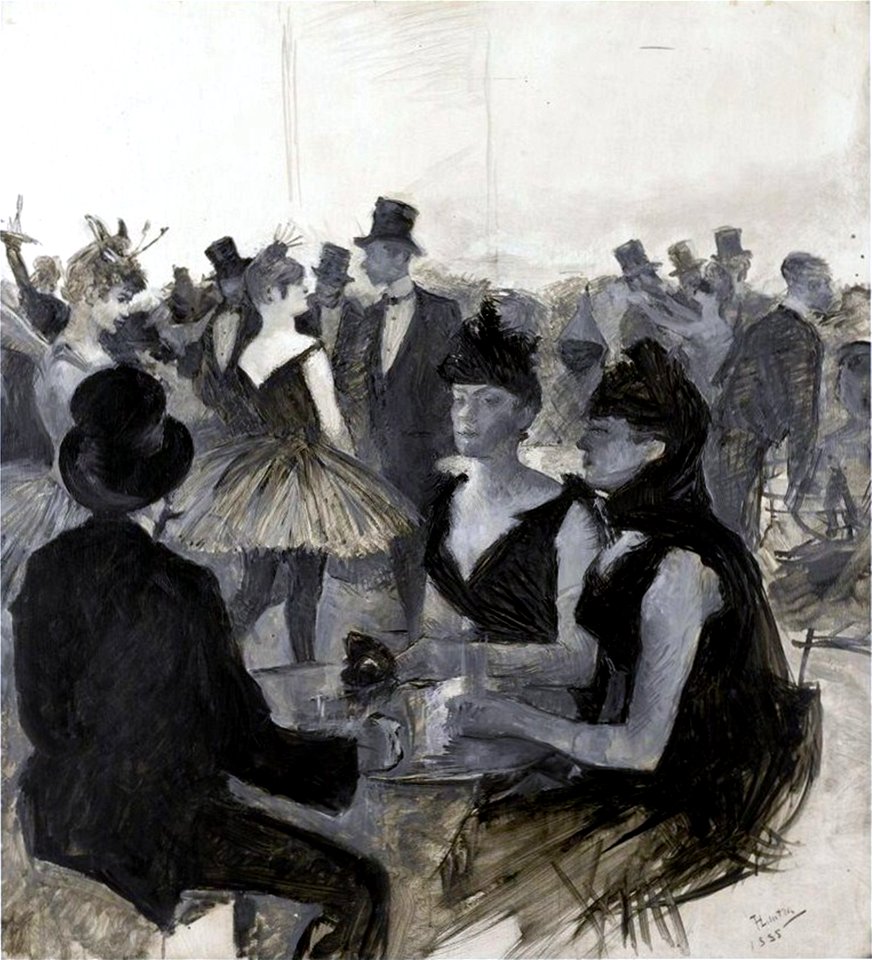 Bal masqué (1888) par Henri de Toulouse-Lautrec (A05)