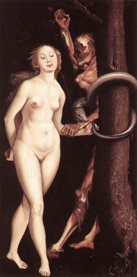 Hans Baldung - Eve, the Serpent, and Death - WGA01180