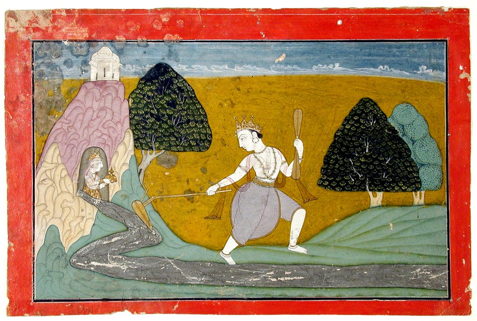Balarama diverts the course of the Jamuna river (6124587339)