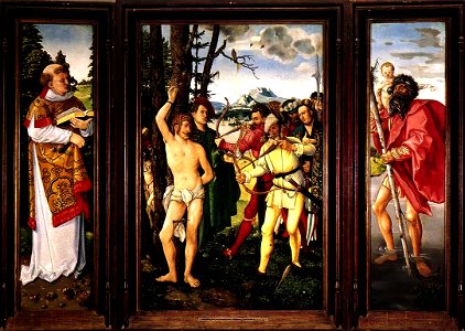 Hans Baldung St Sebastian Altarpiece. Free illustration for personal and commercial use.
