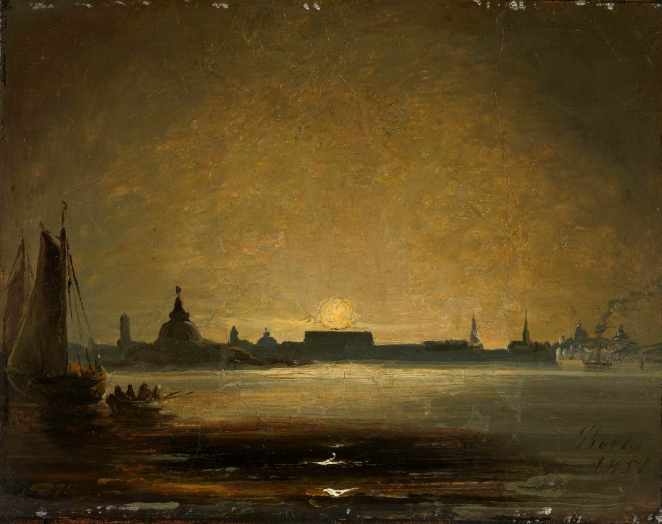 Peder Balke - Dresden in Moonlight - NG.M.01795 - National Museum of Art, Architecture and Design