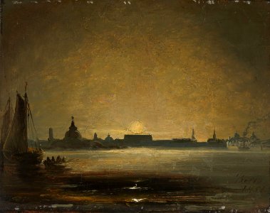 Peder Balke - Dresden in Moonlight - NG.M.01795 - National Museum of Art, Architecture and Design