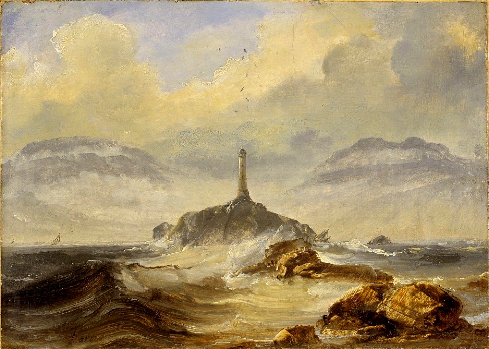 Peder Balke - Lighthouse on the Norwegian Coast - NG.M.01730 - National Museum of Art, Architecture and Design