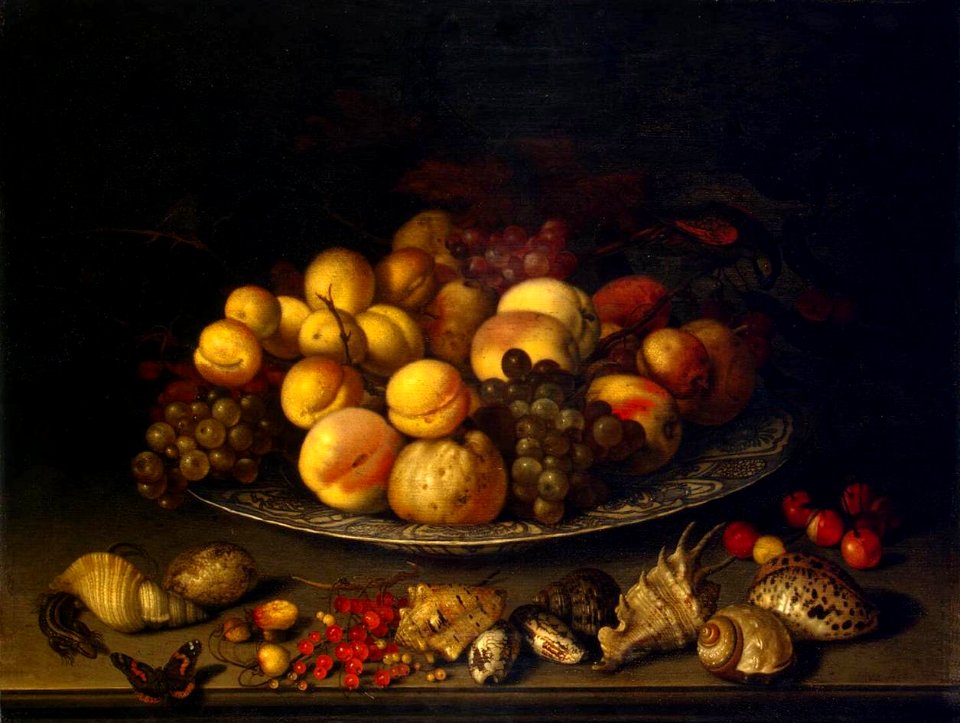 Balthasar van der Ast - Plate with Fruits and Shells - WGA1043