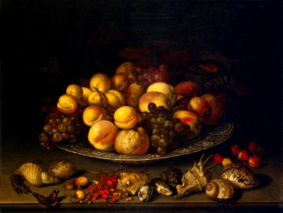 Balthasar van der Ast - Plate with Fruits and Shells - WGA1043