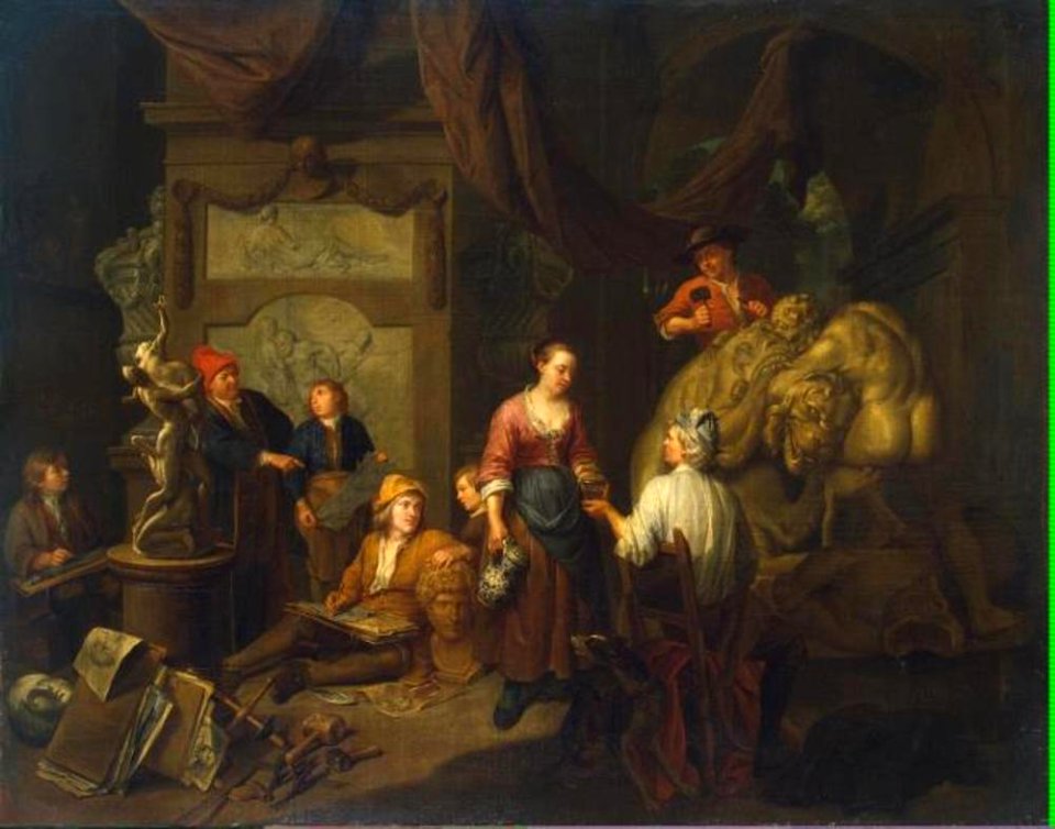 Balthasar van den Bossche - Atelier van een beeldhouwer - ГЭ-5718 - Hermitage Museum