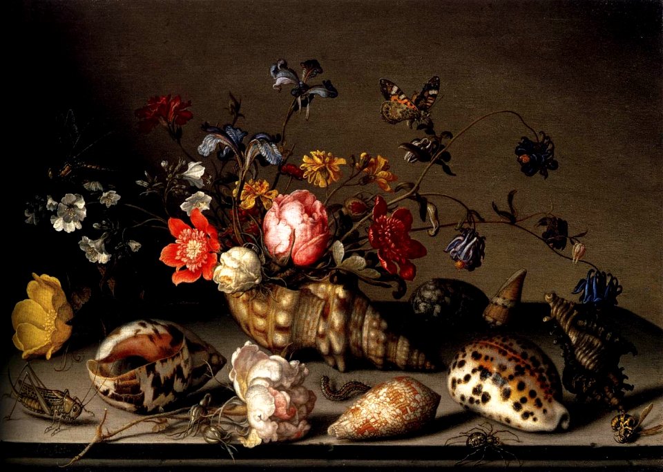 Balthasar van der Ast - Still-Life of Flowers, Shells, and Insects - WGA1039