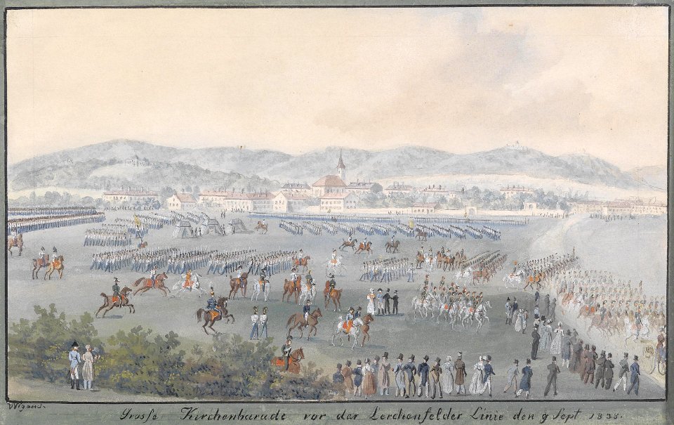 Balthasar Wigand Lerchenfelder Linie Große Kirchenparade 1838