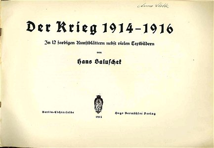 Baluschek Der Krieg 002 Vorsatz