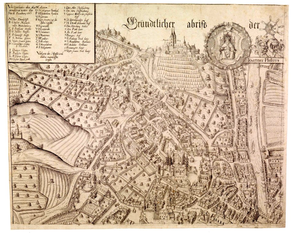 Bamberg Zweidler-Plans der Stadt Bamberg Ausschnitt 1602
