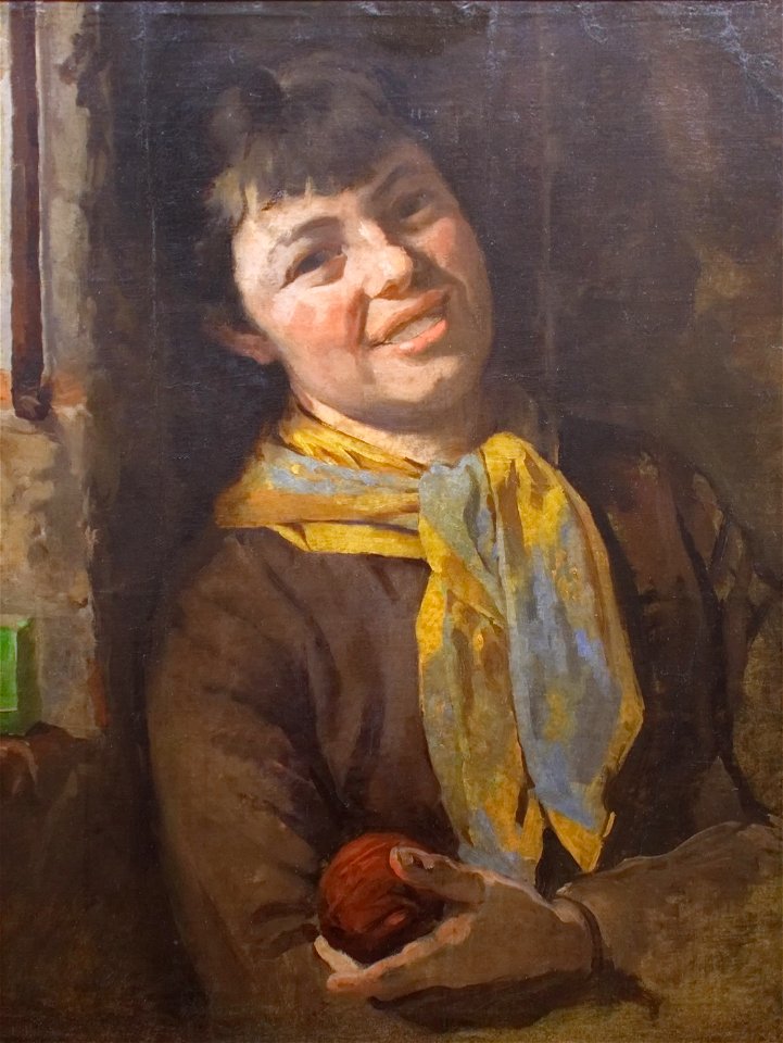 Bambina con mela - Giulio Musso