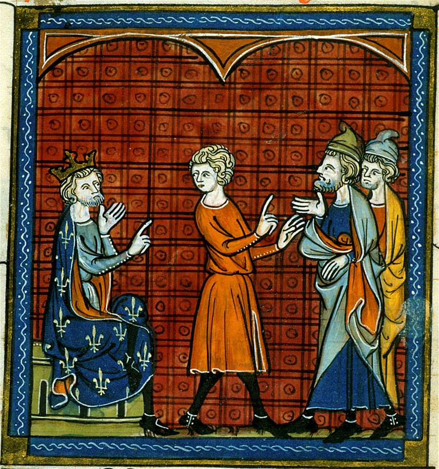 Banishment of Jews, from Chroniques de France ou de St Denis, 14th century (22702885262)