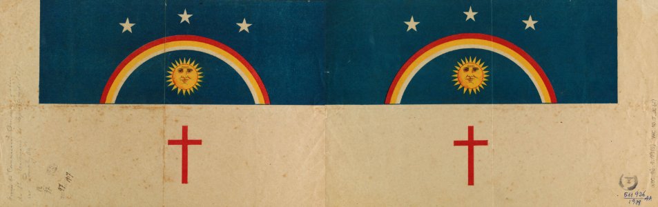 Bandeira Republicana de 1817 (desenho comemorativo do 1º Centenário da República de 1817)