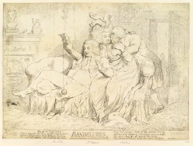 Bandelures' (King George IV; Maria Anne Fitzherbert (née Smythe); Richard Brinsley Sheridan) by Samuel William Fores