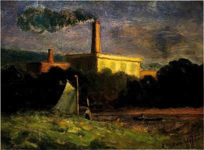 'The Mill in Knightsville' by Edward Mitchell Bannister, 1896
