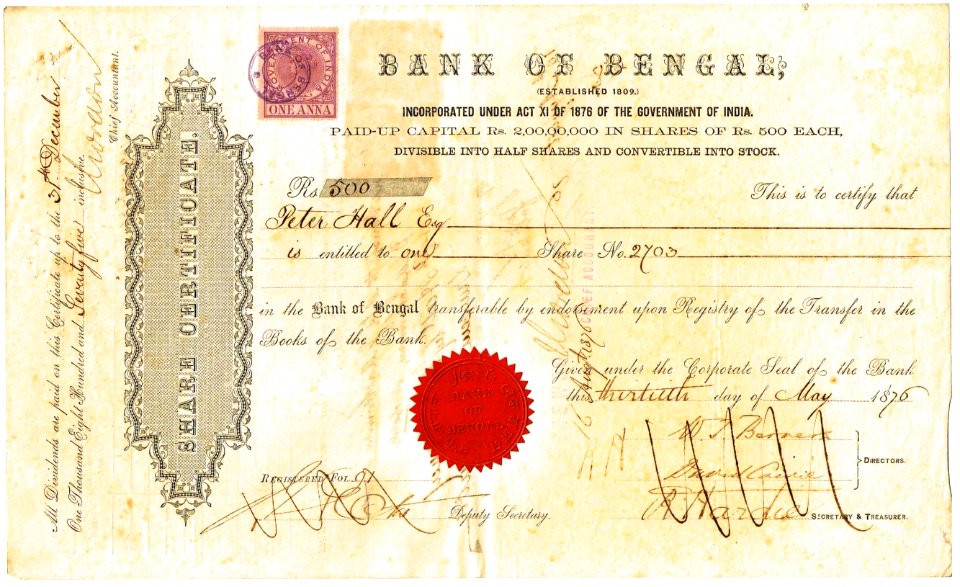 Bank of Bengal 1876