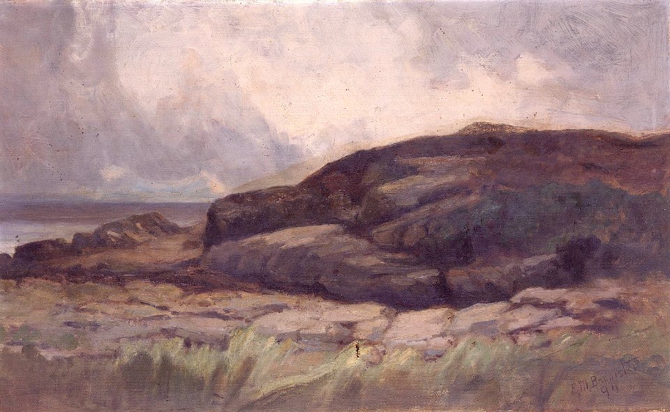 Edward Mitchell Bannister - Untitled (landscape with rocks) - 1983.95.128 - Smithsonian American Art Museum