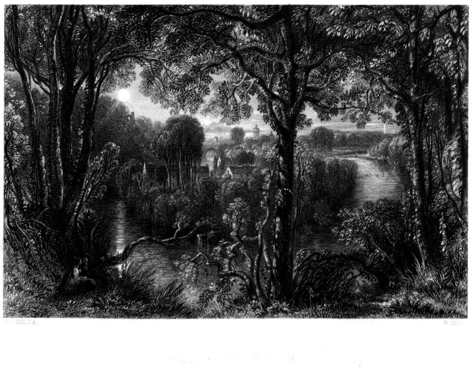 Banks of Doon engraving by William Miller after D O Hill