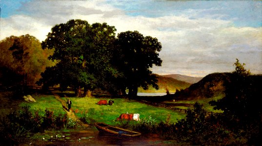 'Oak Trees' by Edward Mitchell Bannister, 1876