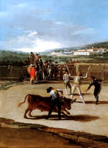 Banderillas en el campo por Francisco de Goya