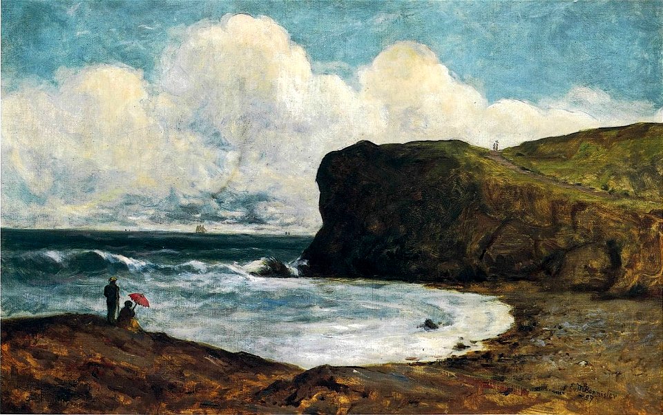 'Bath Road Cliff, Newport' by Edward Mitchell Bannister, 1889