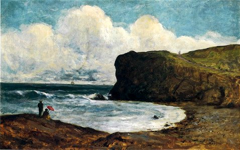 'Bath Road Cliff, Newport' by Edward Mitchell Bannister, 1889