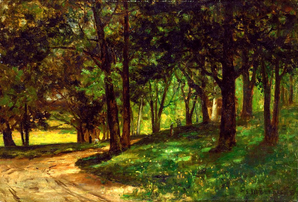 Edward Mitchell Bannister - Untitled (landscape with trees) - 1983.95.148 - Smithsonian American Art Museum