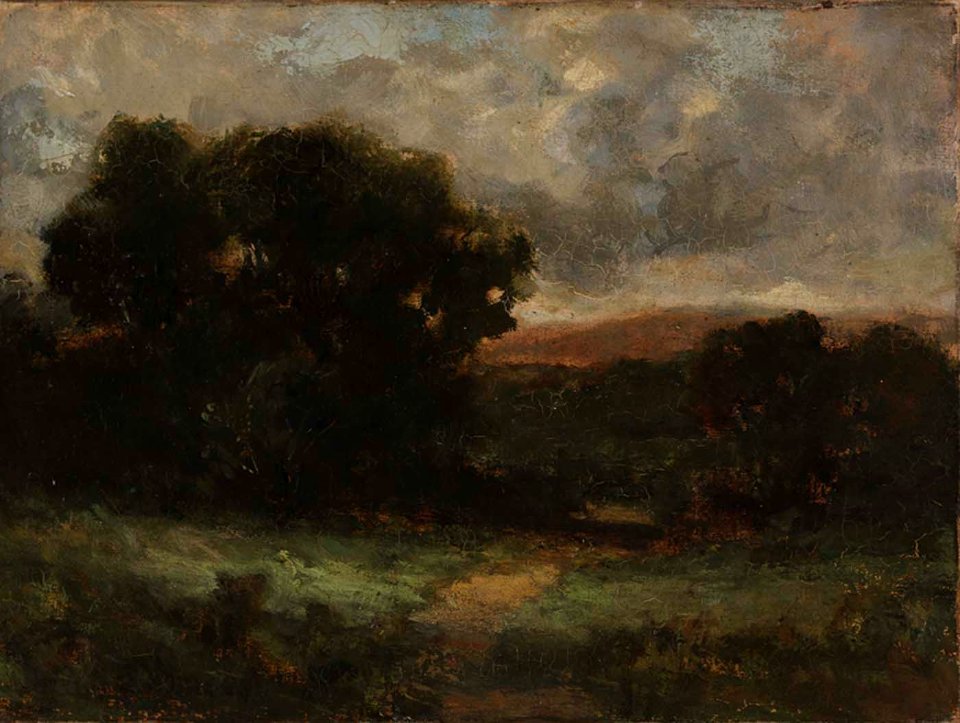 Edward Mitchell Bannister - Untitled (landscape with meadow and trees) - 1983.95.70 - Smithsonian American Art Museum