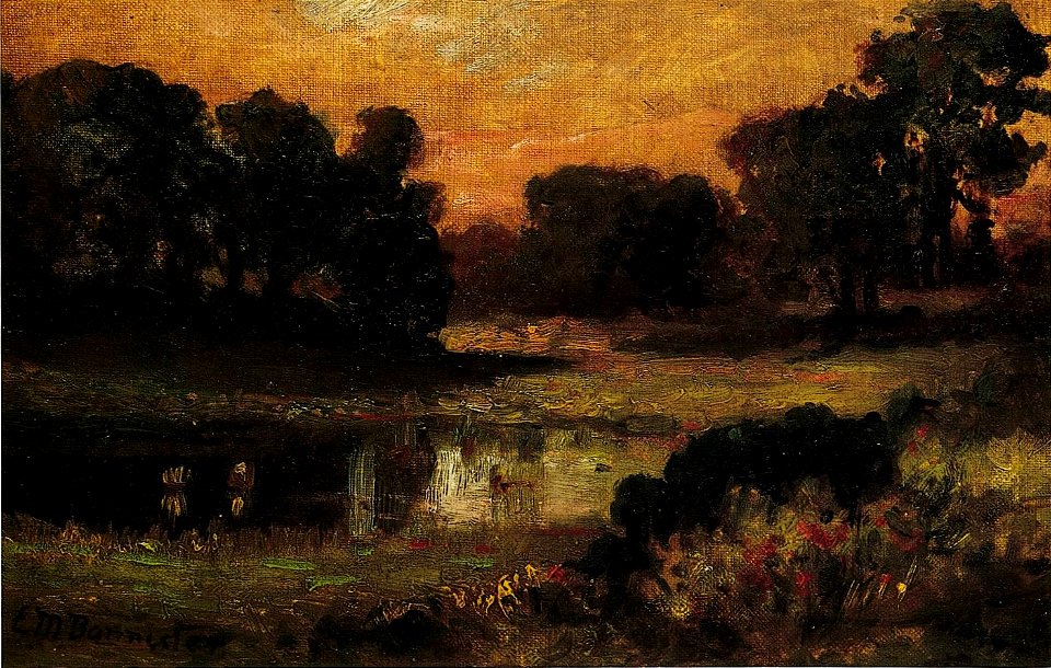 'At the Oakside Beach' by Edward Mitchell Bannister, late 1870s