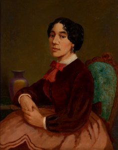 Edward Mitchell Bannister - Portrait of Christiana Carteaux Bannister - 2016.38.1 - Rhode Island School of Design Museum