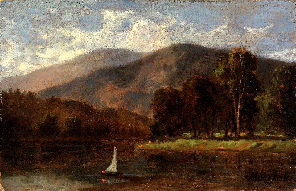 Edward Mitchell Bannister - Untitled (sailboat in river) - 1983.95.97 - Smithsonian American Art Museum