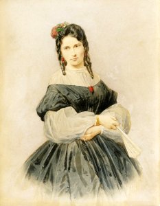 Barabás Portrait of a Young Couple – The Woman