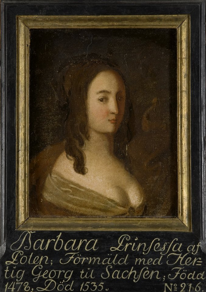 Barbara, 1478-1535, prinsessa av Polen hertiginna av Sachsen - Nationalmuseum - 15586