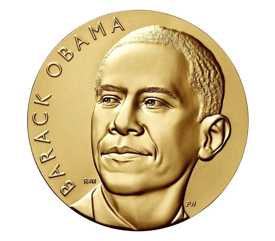 Barack Obama (First Term) Bronze Medal, 3 Inch, obverse
