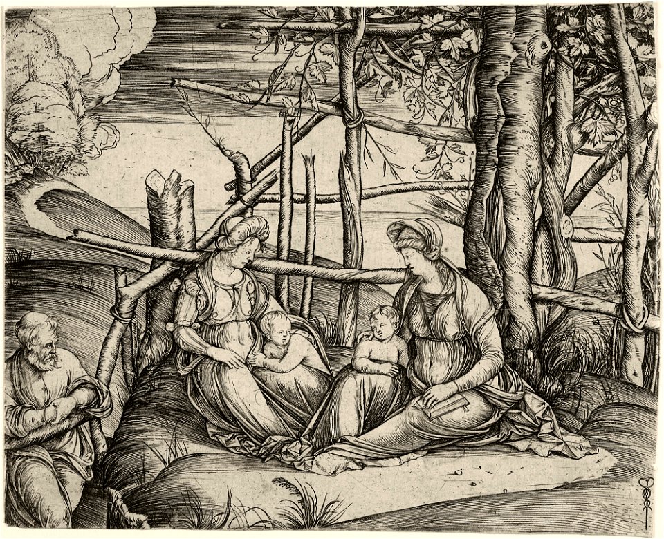 Jacopo de' Barbari - La Sacra Famiglia con Santa Elisabetta e l'Infante San Giovanni (Minneapolis Institute of Art)