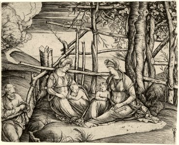 Jacopo de' Barbari - La Sacra Famiglia con Santa Elisabetta e l'Infante San Giovanni (Minneapolis Institute of Art)